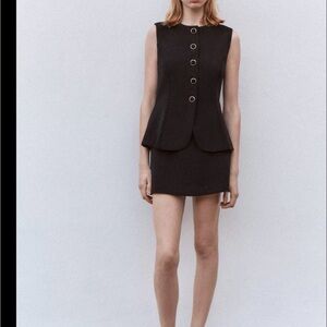 Zara Black Sleeveless Jumpsuit